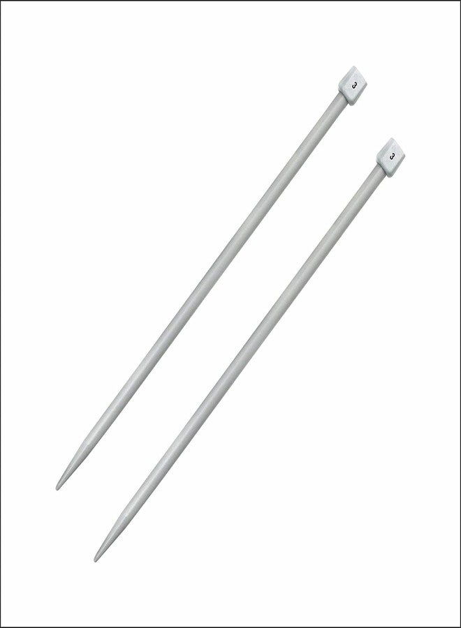 NTGS Plastic Single Pointed Knitting Needle Large Size - No 3, Length - 35Cm, Dia - 6.5Mm, Woolen Artefacts Like Sweaters, Muflers, Caps Etc, Pair of 2 - Image 1